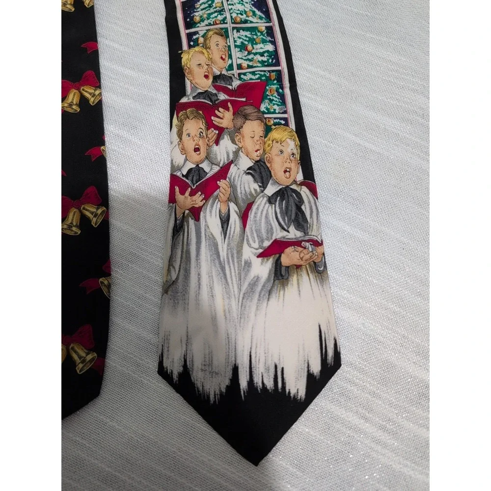 Vintage 1997 The Saturday Evening Post‎ Silk Christmas Choir Boys Necktie Canada